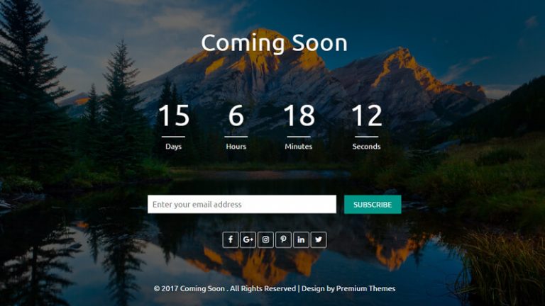free html5 coming soon page